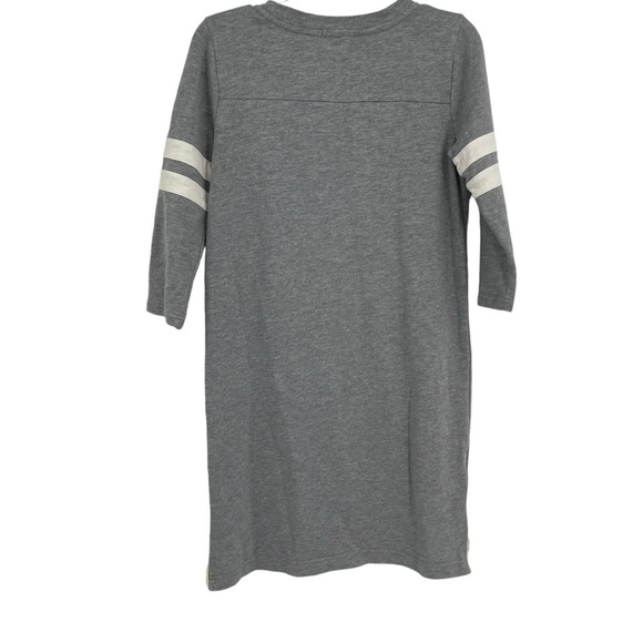 J Crew Women's Size XS Sweatshirt Dress Cotton 3/4 Sleeve Zip Sides Stripes - Picture 2 of 11